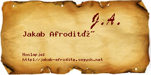 Jakab Afrodité névjegykártya